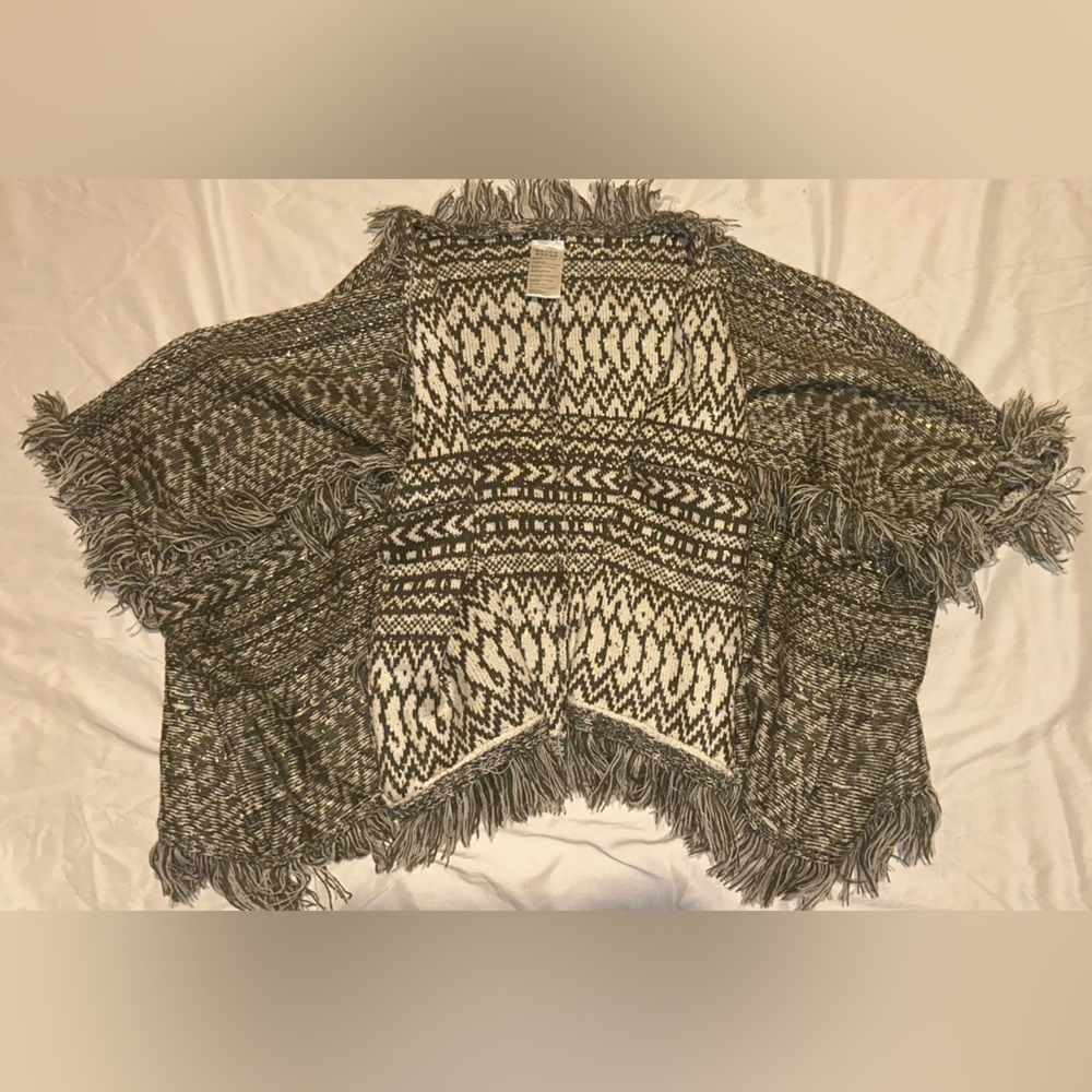 Patterned cardigan (no buttons)